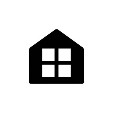 Emlak konsepti ev simgesi, vektör illüstrasyonu