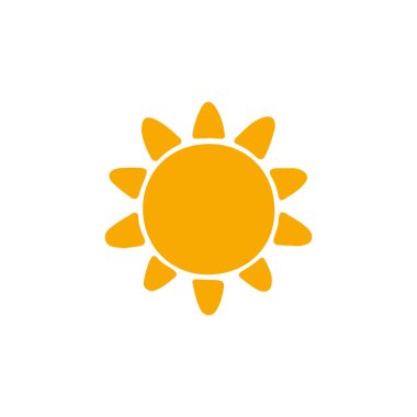 güneş simgesi. Düz tasarım 