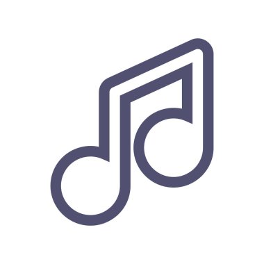 müzik notası ikon vektör illüstrasyonu