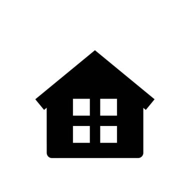 Emlak konsepti ev simgesi, vektör illüstrasyonu