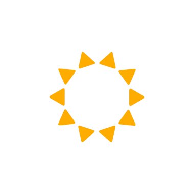 güneş simgesi. Düz tasarım 