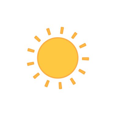 Güneş simgesi, vektör illüstrasyonu 