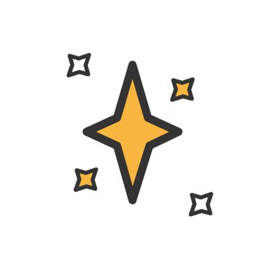 yıldız simgesinin renk vektör illüstrasyonu