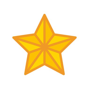 yıldız simgesinin renk vektör illüstrasyonu