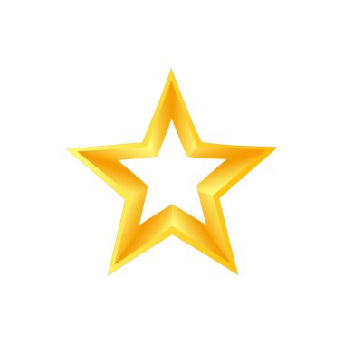 yıldız simgesinin renk vektör illüstrasyonu