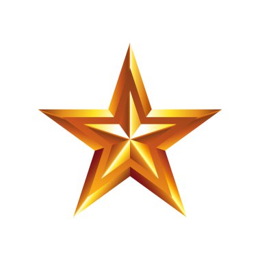 yıldız simgesinin renk vektör illüstrasyonu