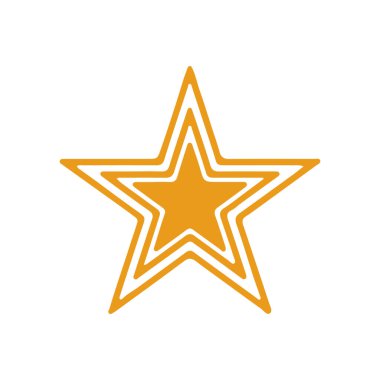 yıldız simgesinin renk vektör illüstrasyonu