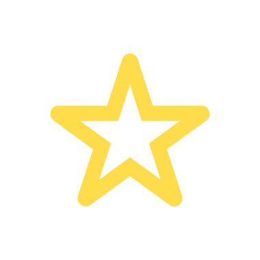 yıldız simgesinin renk vektör illüstrasyonu