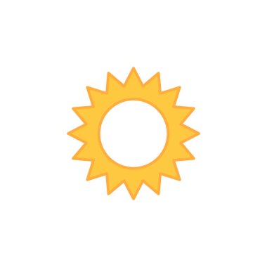 Güneş simgesi, vektör illüstrasyonu 