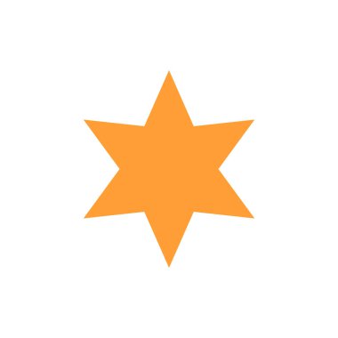 yıldız simgesinin renk vektör illüstrasyonu