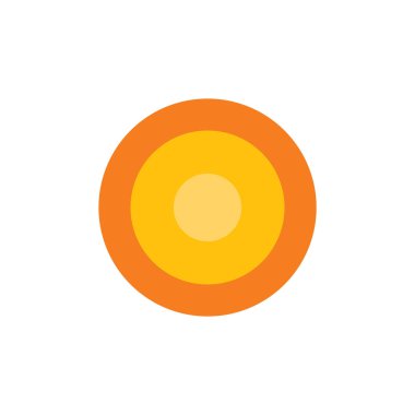 güneş simgesi. Düz tasarım 