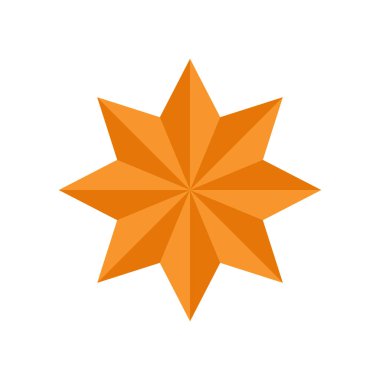 yıldız simgesinin renk vektör illüstrasyonu