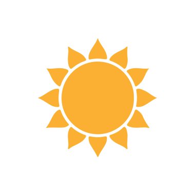 Güneş simgesi, vektör illüstrasyonu 