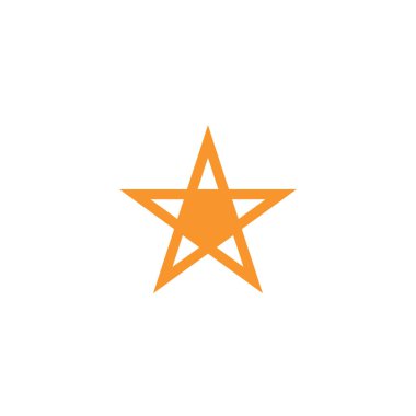 yıldız simgesinin renk vektör illüstrasyonu