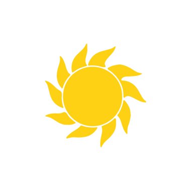 Güneş simgesi, vektör illüstrasyonu 
