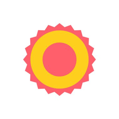 Güneş simgesi, vektör illüstrasyonu 