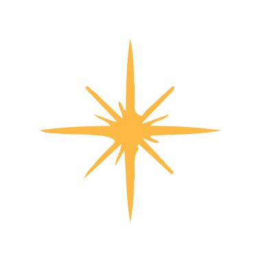 yıldız simgesinin renk vektör illüstrasyonu