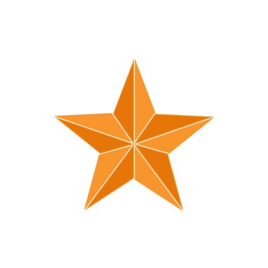 yıldız simgesinin renk vektör illüstrasyonu