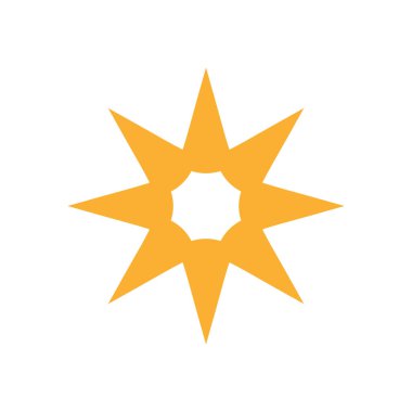 Güneş simgesi, vektör illüstrasyonu 