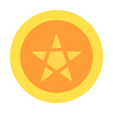 yıldız simgesinin renk vektör illüstrasyonu