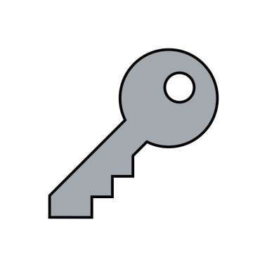 anahtar simgesi resimleme, vektör işareti sembolü