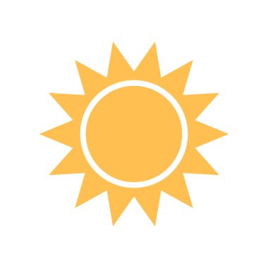 güneş simgesi. Düz tasarım 