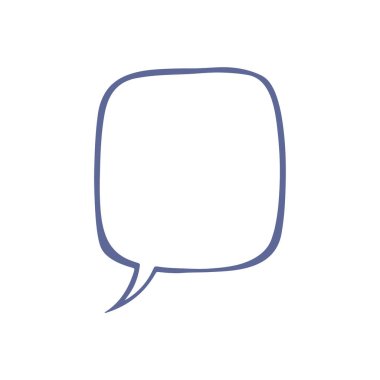 Biçimlendirilmiş konuşma balonu simgesi, vektör illüstrasyonu