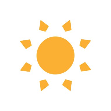 Güneş simgesi, vektör illüstrasyonu 