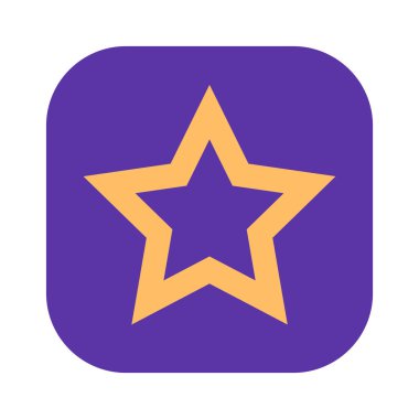 yıldız simgesinin renk vektör illüstrasyonu