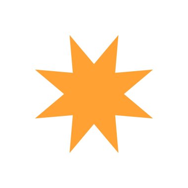 yıldız simgesinin renk vektör illüstrasyonu