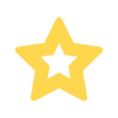 yıldız simgesinin renk vektör illüstrasyonu