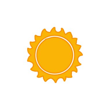 güneş simgesi. Düz tasarım 