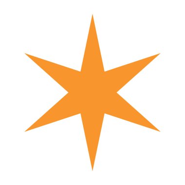 yıldız simgesinin renk vektör illüstrasyonu