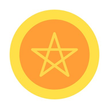 yıldız simgesinin renk vektör illüstrasyonu