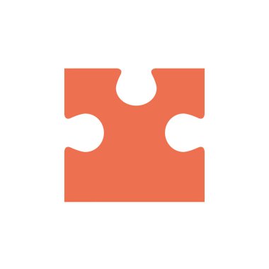 Yapboz simgesi, yapboz vektör çizimi ve alan arkaplanını kopyala