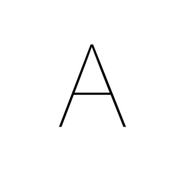 Letter A symbol icon vector illustration