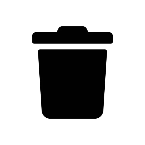 Trash Bin Flat Icon Illustration Recycle Symbol —  Vetores de Stock