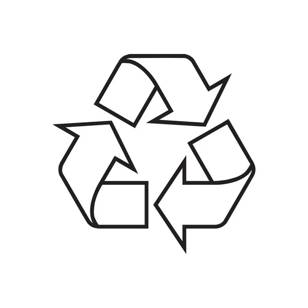 Recycle Trash Symbol Icon Vector Illustration — Stock Vector