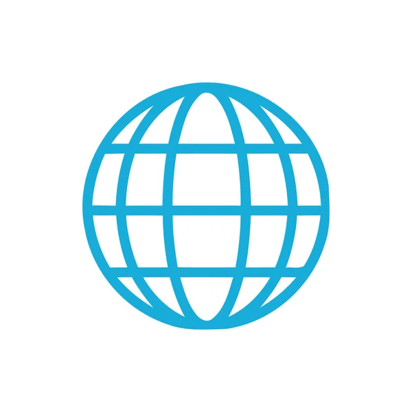 Globe Icoon Vector Illustratie Achtergrond — Stockvector