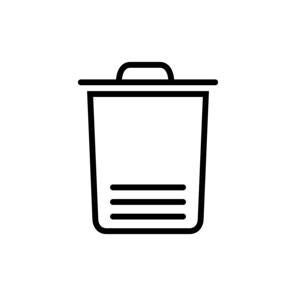 Trash Bin Flat Icon Illustration Recycle Symbol —  Vetores de Stock