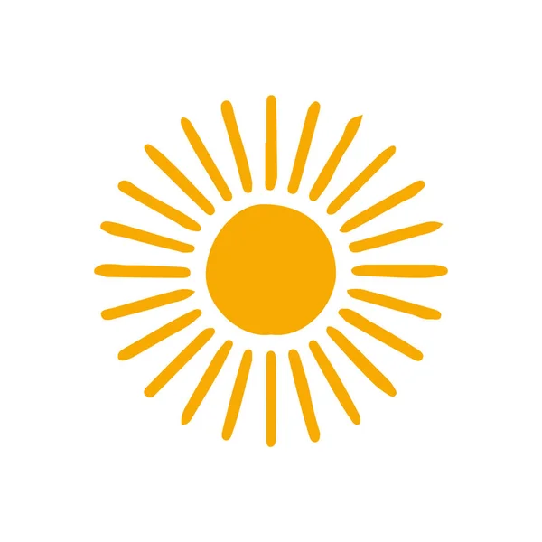 Güneş simgesi, vektör illüstrasyonu 