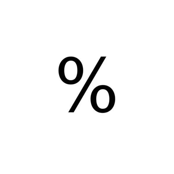 Percent Vector Icon Illustration White Background — Διανυσματικό Αρχείο