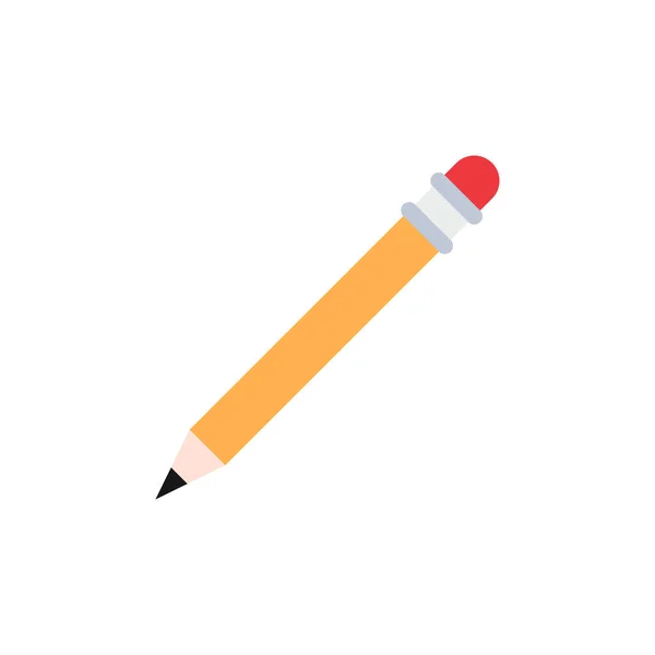 Icône Crayon Design Plat Illustration Vectorielle — Image vectorielle
