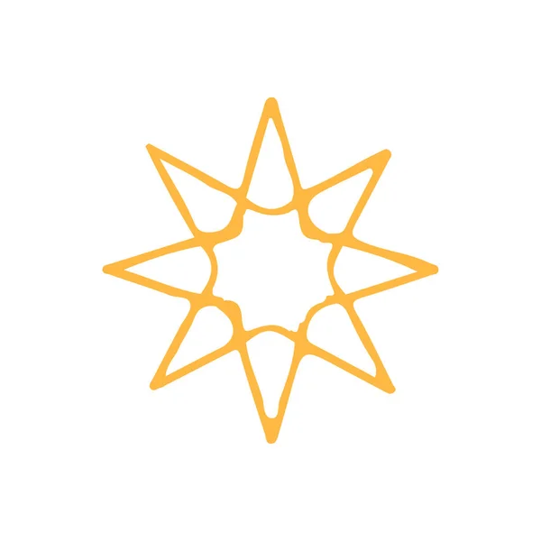 Vector Color Ilustración Del Icono Estrella — Vector de stock