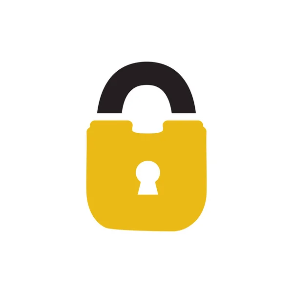 Padlock Icon Flat Design Style — Vettoriale Stock