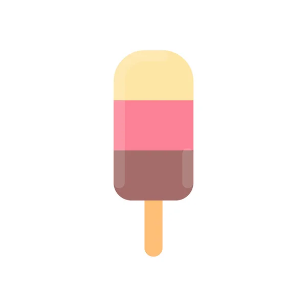 Popsicle Ice Cream Simple Icon Vector Illustration — Stockvektor