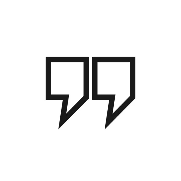 quote sign simple icon, vector illustration