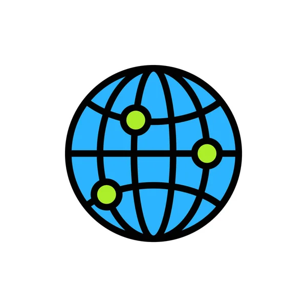 地球のアイコンベクトル図の背景 — ストックベクタ