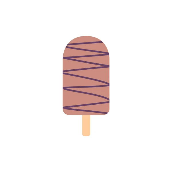 Popsicle Ice Cream Simple Icon Vector Illustration — Stockvector