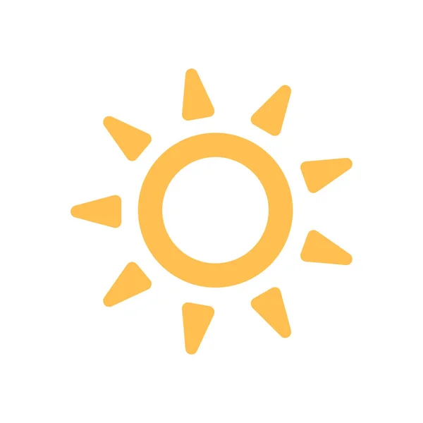 Güneş simgesi, vektör illüstrasyonu 
